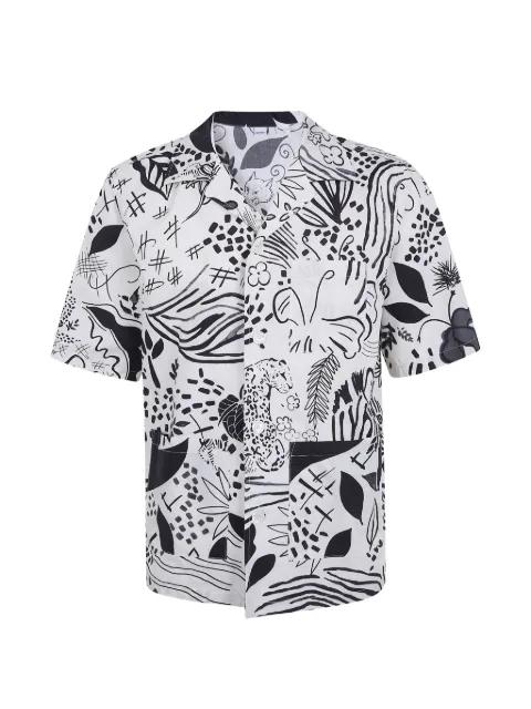 abstract-print short-sleeve shirt by ASPESI