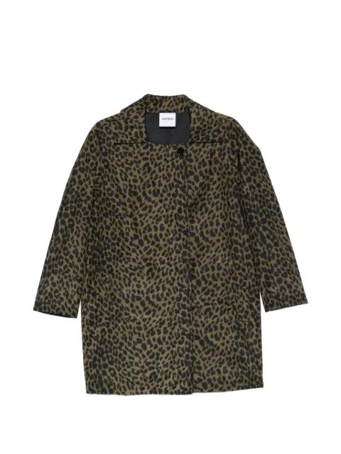 animal-print overcoat by ASPESI