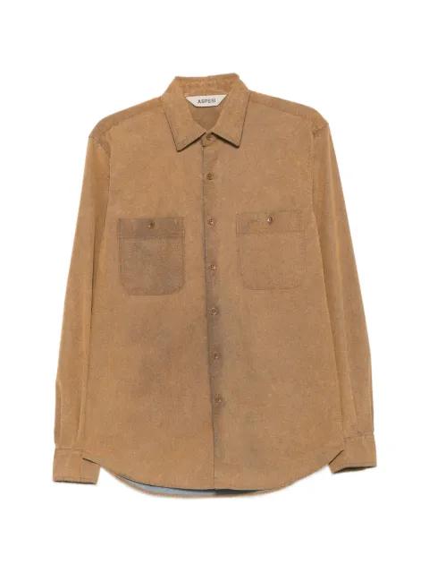 button-down chest-pockets shirt by ASPESI