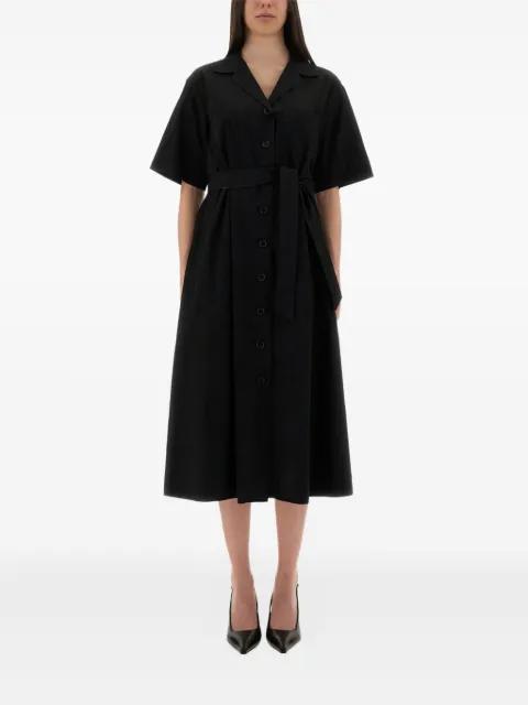 button-fastening belted maxi dress by ASPESI