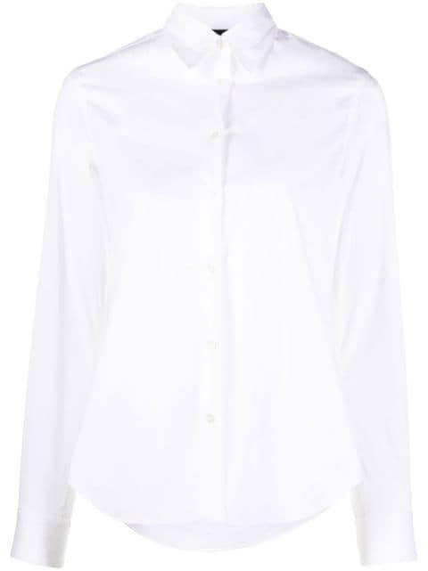 button-up curved-hem shirt by ASPESI