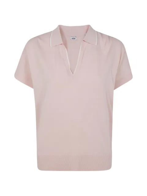 contrast-trim V-neck top by ASPESI