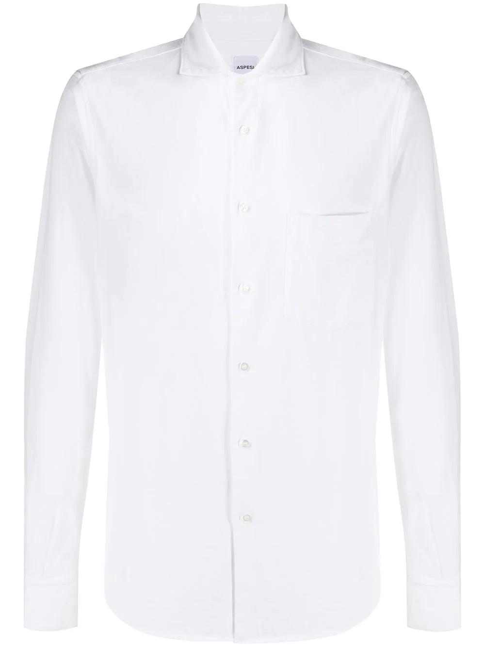 cutaway-collar pocket shirt by ASPESI