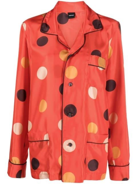 dot-print silk shirt by ASPESI