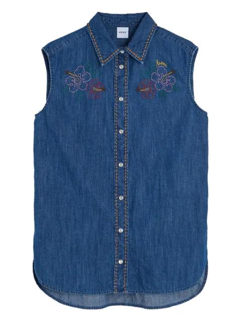 embroidered sleeveless shirt by ASPESI