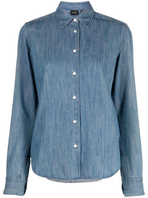 fitted button-down denim shirt by ASPESI