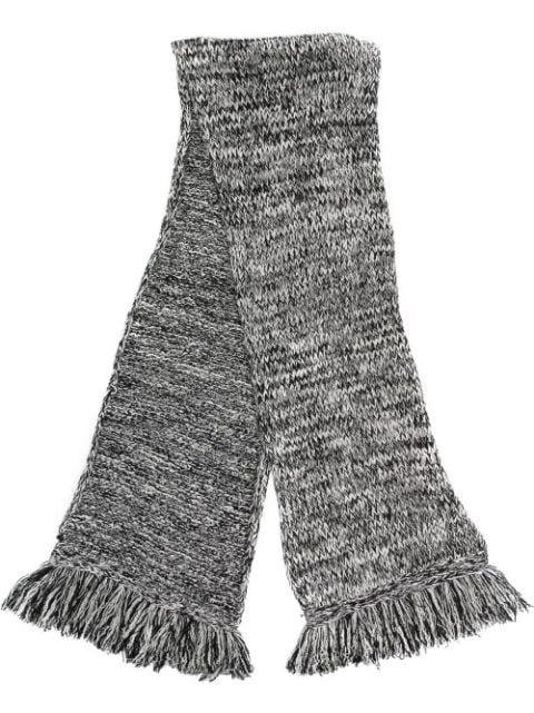 fringe-detail wool scarf by ASPESI
