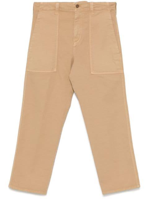 gabardine cropped trousers by ASPESI