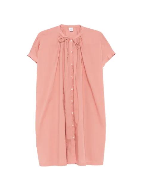 gathered tie-fastening mini dress by ASPESI