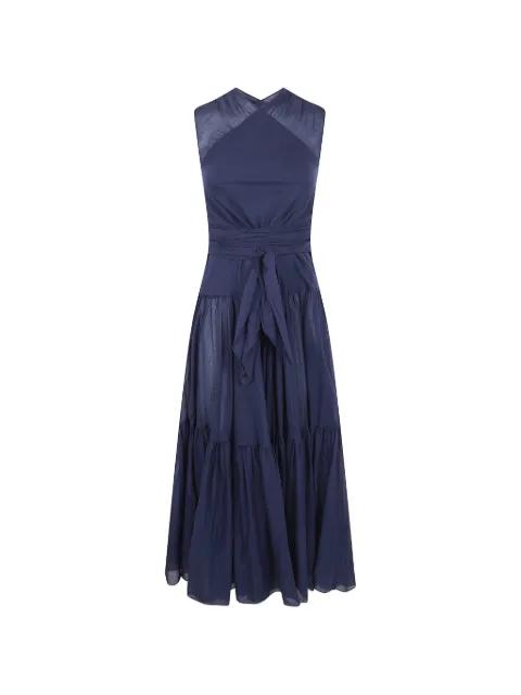 halter-neck tiered maxi dress by ASPESI