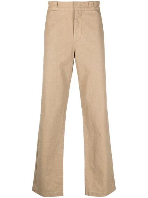 high-waisted straight-leg trousers by ASPESI