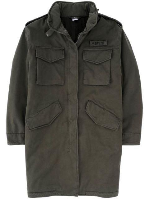 hoodied gabardine coat by ASPESI