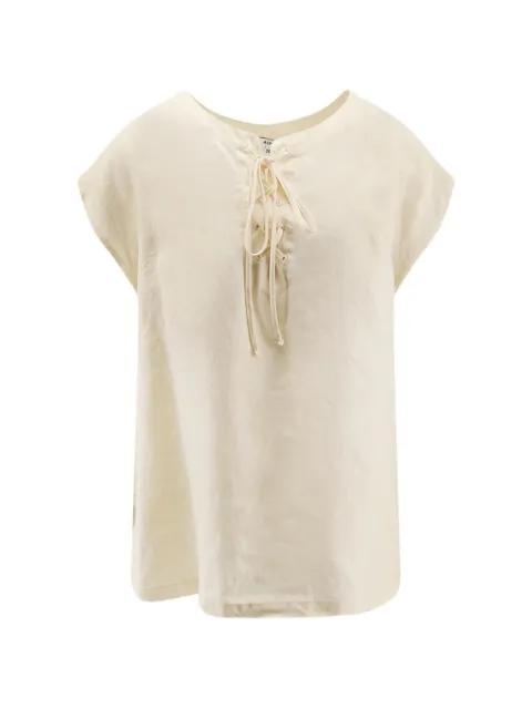 lace-up T-shirt by ASPESI