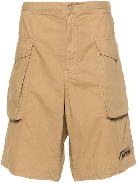 logo-patch cotton cargo shorts by ASPESI