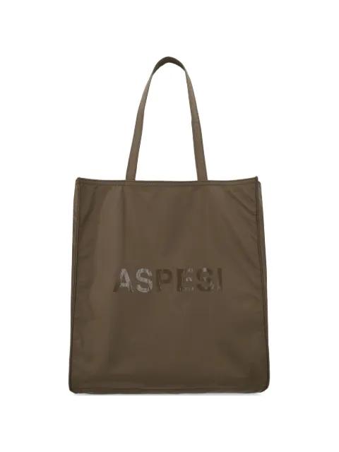 logo-print tote bag by ASPESI