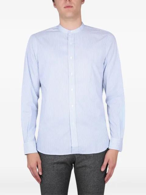 mandarin-collar striped shirt by ASPESI