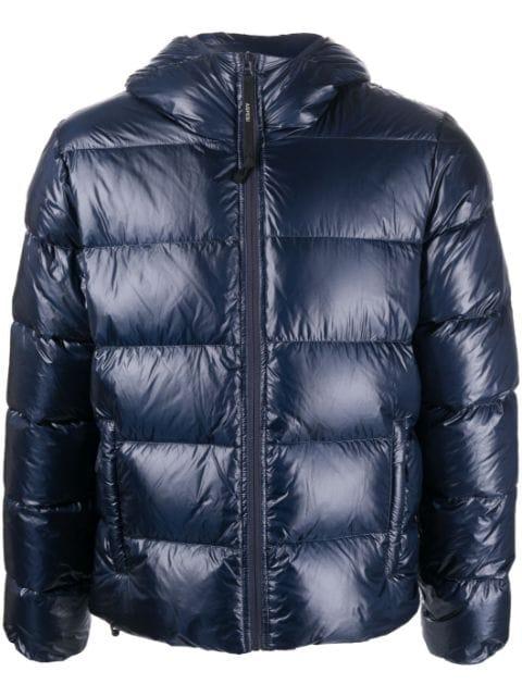 padded feather-down hoodied jacket by ASPESI