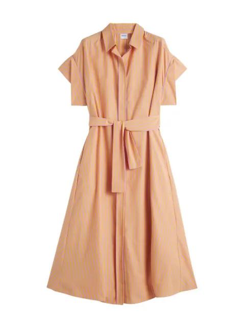 pinstripe-print cotton shirtdress by ASPESI
