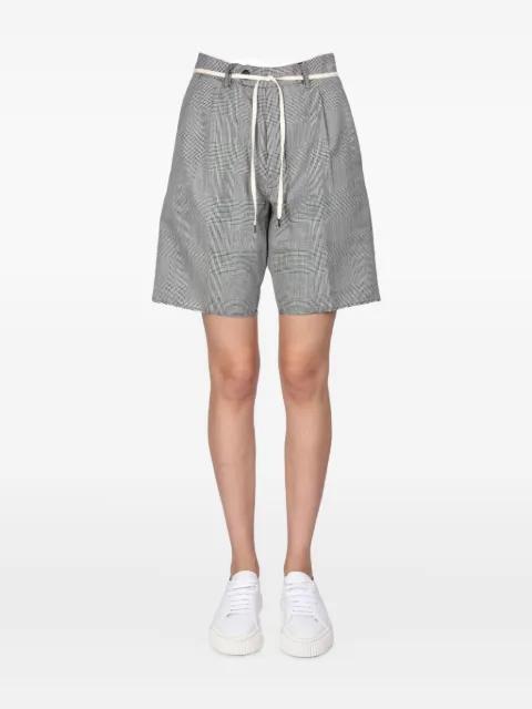 pleated check-pattern shorts by ASPESI