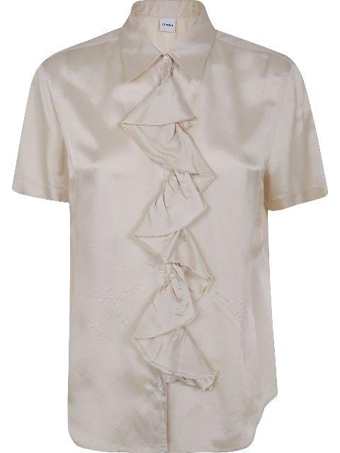 ruffle short-sleeve blouse by ASPESI