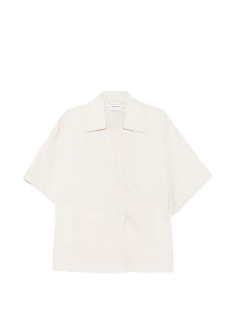 short-sleeve concealed-fastening jacket by ASPESI