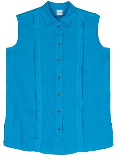 sleeveless linen shirt by ASPESI