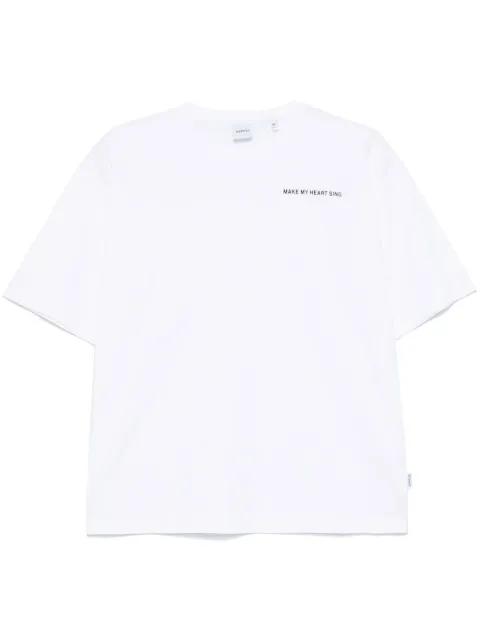 slogan-print cotton T-shirt by ASPESI