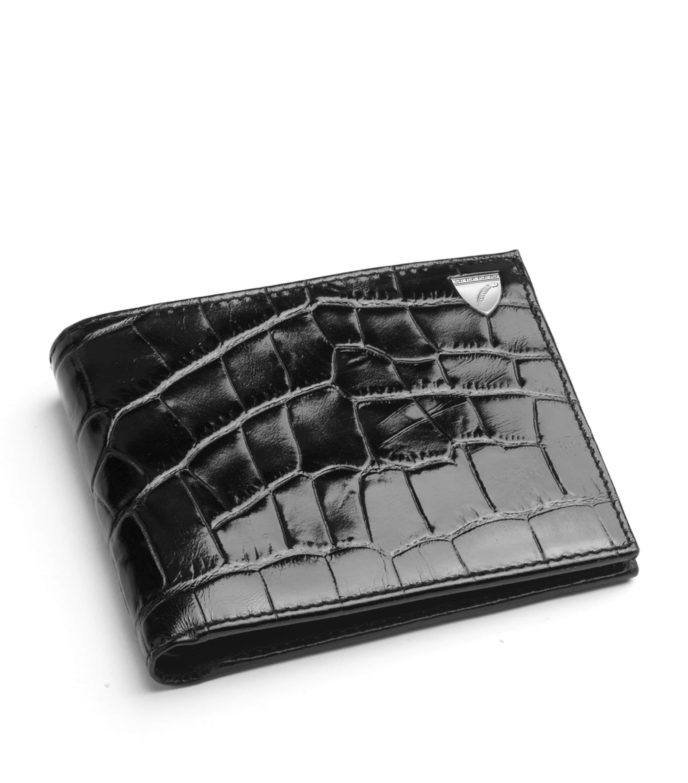 Aspinal Of London Croc-Embossed Leather Bifold Wallet by ASPINAL OF LONDON