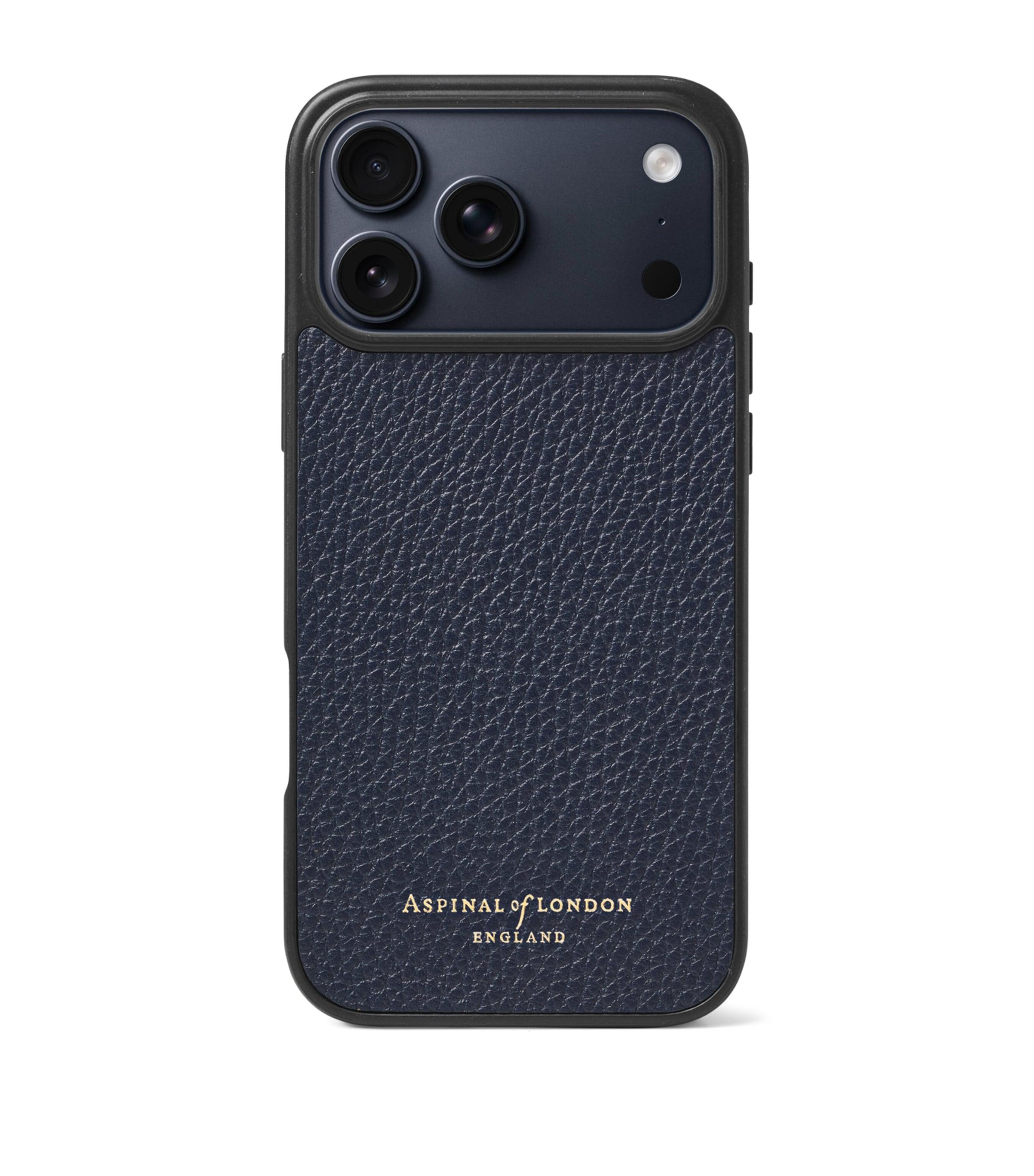 Aspinal Of London Grained Leather iPhone 17 Pro Case by ASPINAL OF LONDON