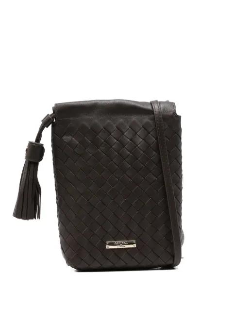 Hudson woven mini crossbody bag by ASPINAL OF LONDON