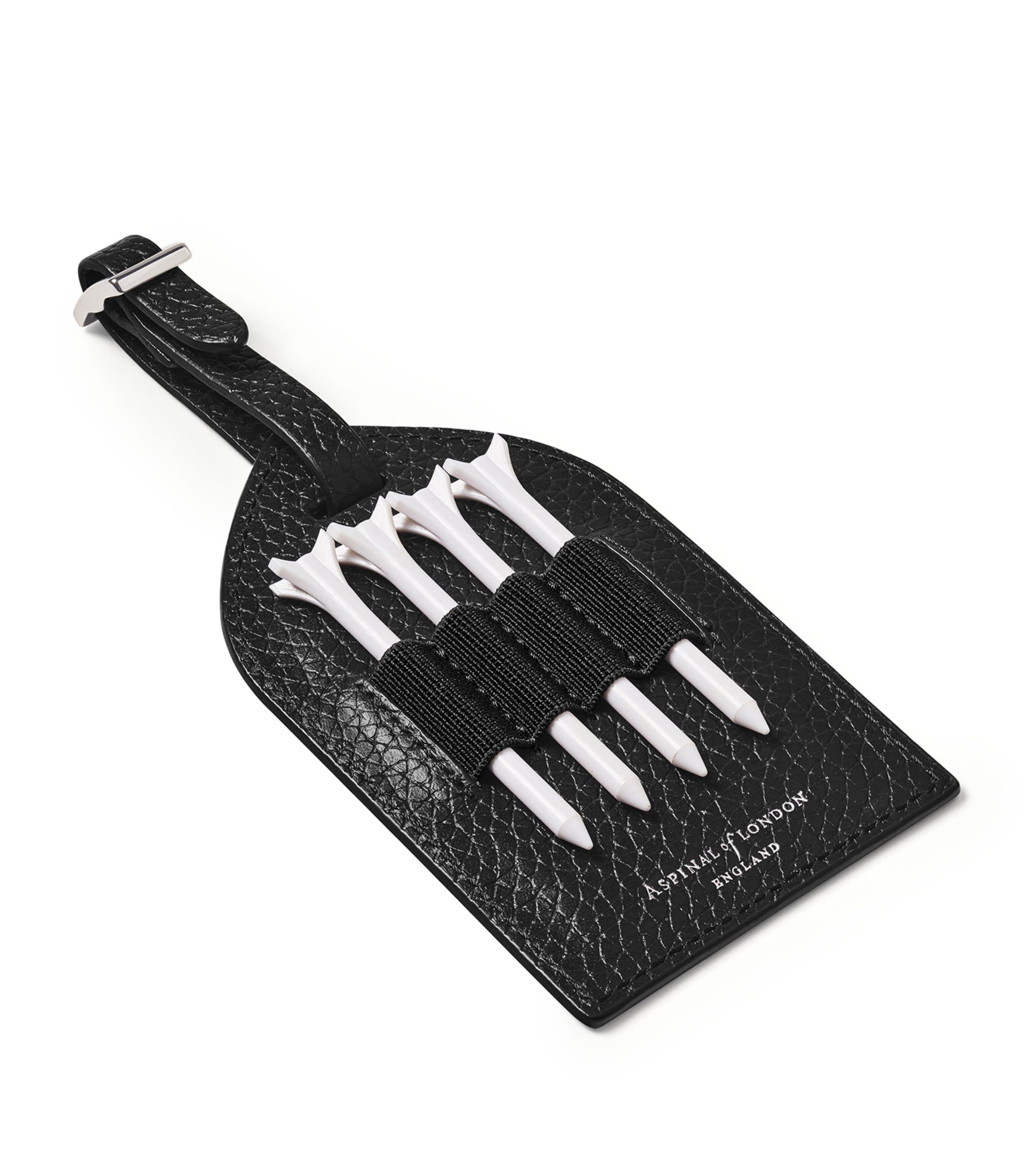 Leather Golf Tee Holder by ASPINAL OF LONDON