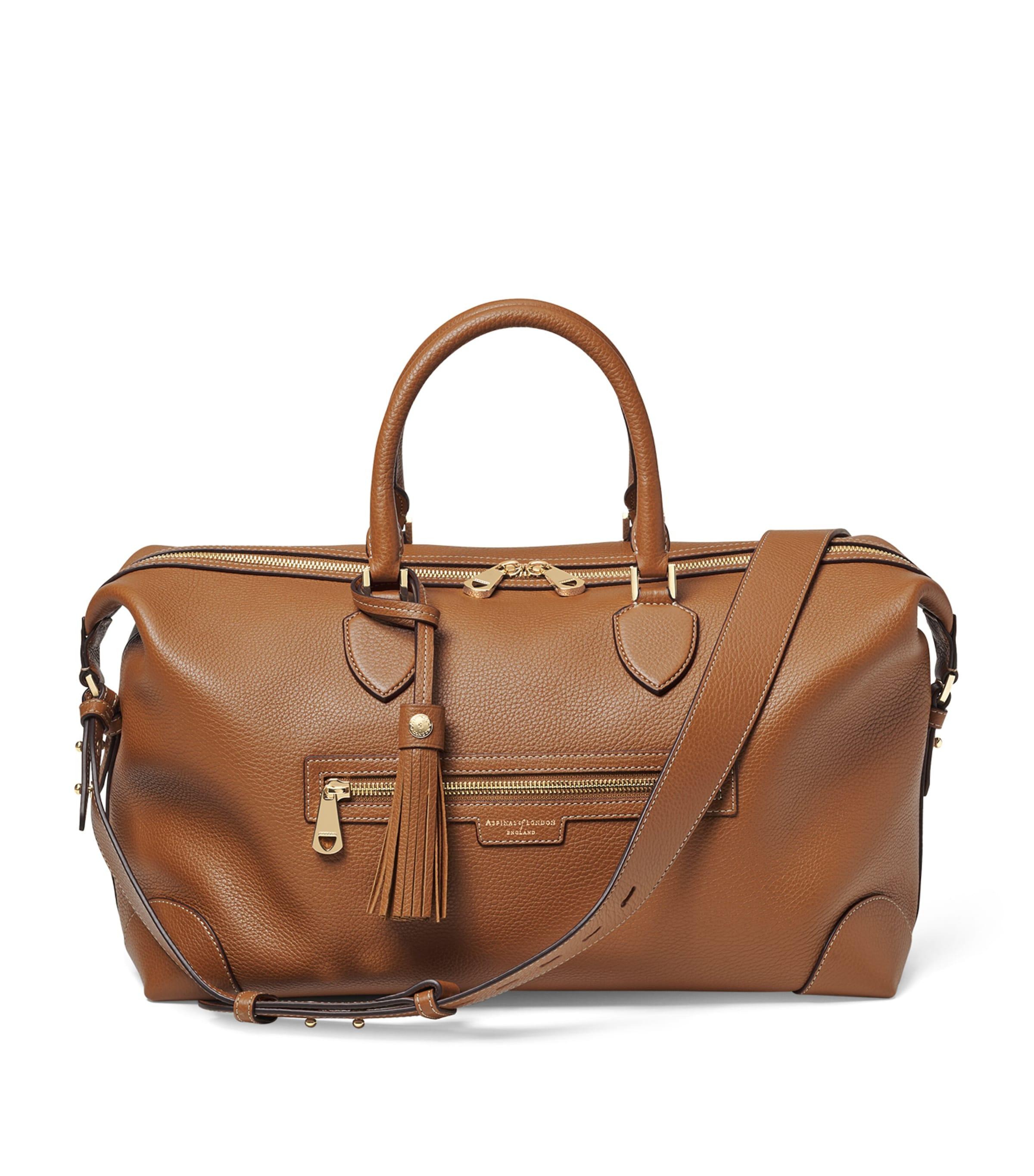 Leather Hudson Flight Bag by ASPINAL OF LONDON