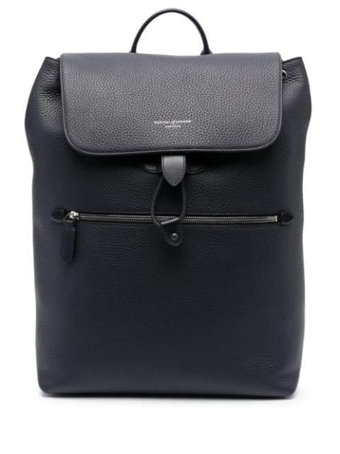 Reporter grained-leather backpack by ASPINAL OF LONDON