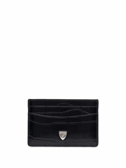 croc-effect card holder by ASPINAL OF LONDON