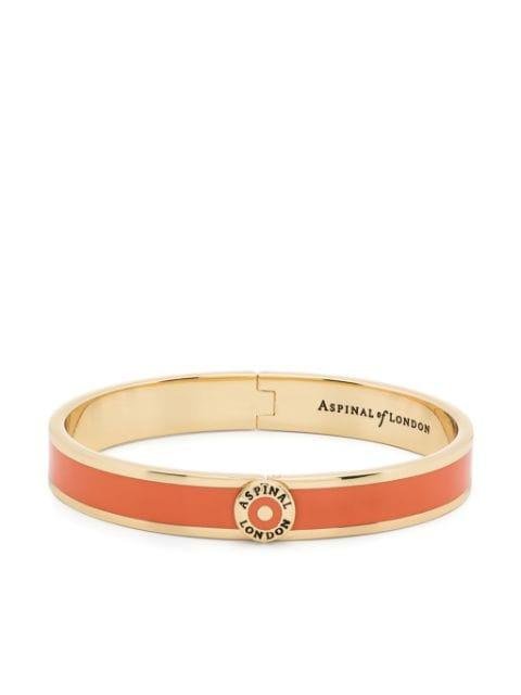 logo-plaque bangle by ASPINAL OF LONDON