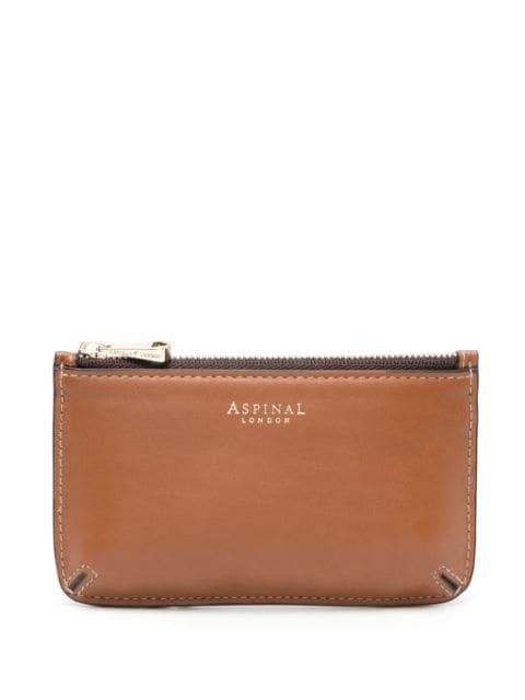 logo-print leather wallet by ASPINAL OF LONDON