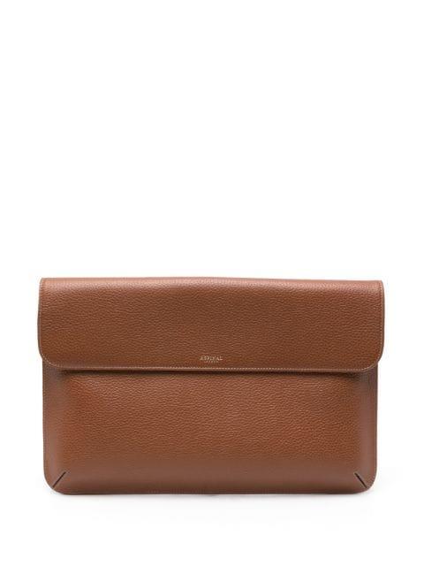 pebbled leather laptop bag by ASPINAL OF LONDON