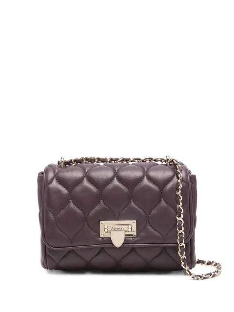 quilted chain satchel by ASPINAL OF LONDON