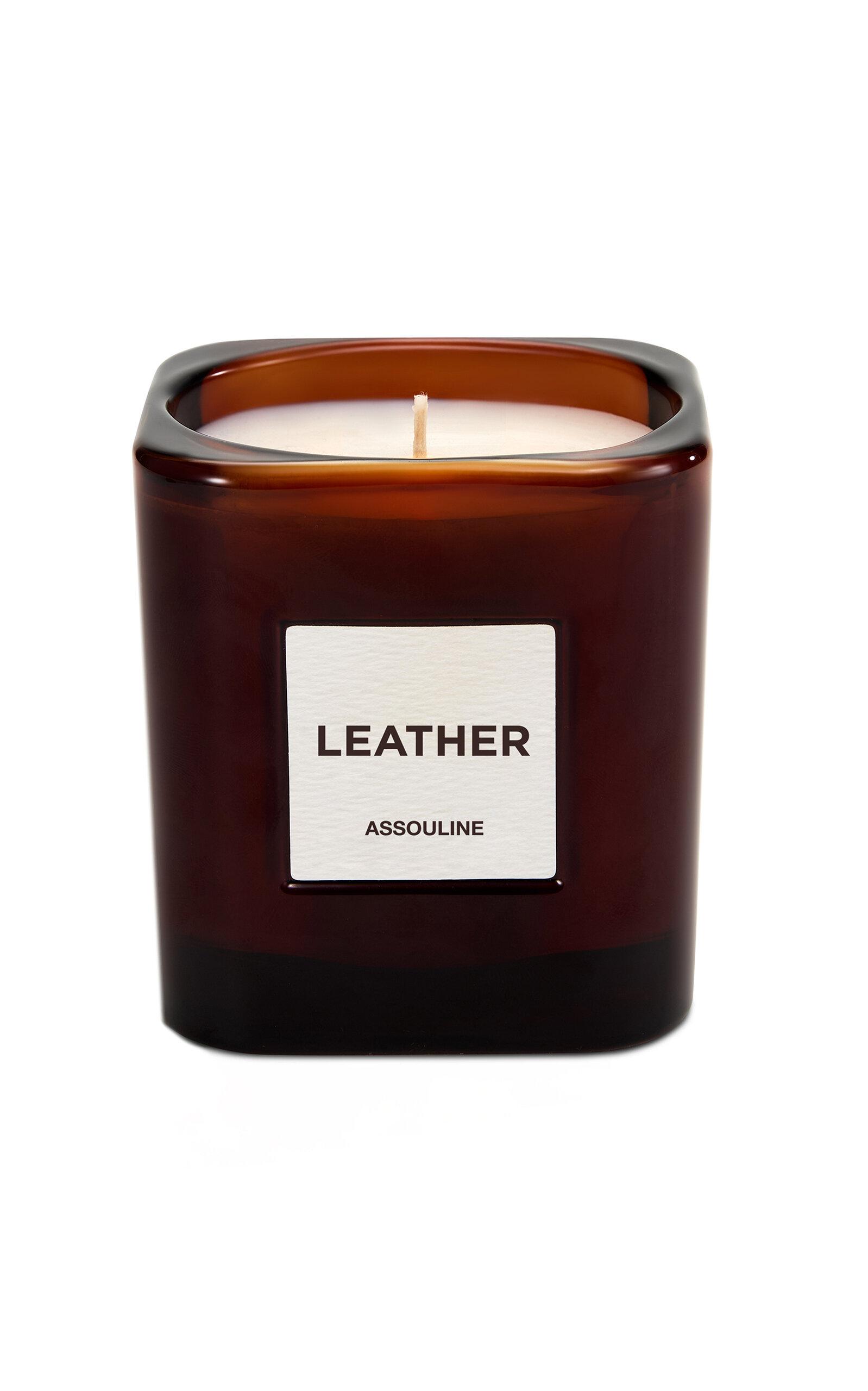 Assouline - Library Candle: Leather - Neutral - Moda Operandi by ASSOULINE