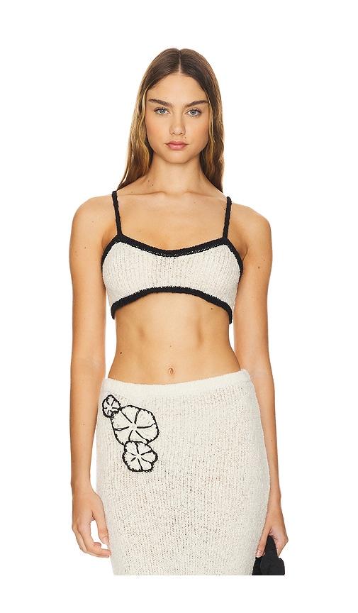 ASTA RESORT Camilla Bralette in Merino Alpaca in Cream by ASTA RESORT