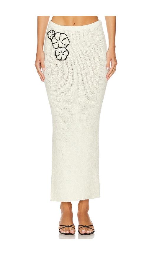 ASTA RESORT Camilla Skirt in Merino Alpaca in Ivory by ASTA RESORT