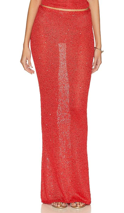 ASTA RESORT Carolina Skirt in Red by ASTA RESORT