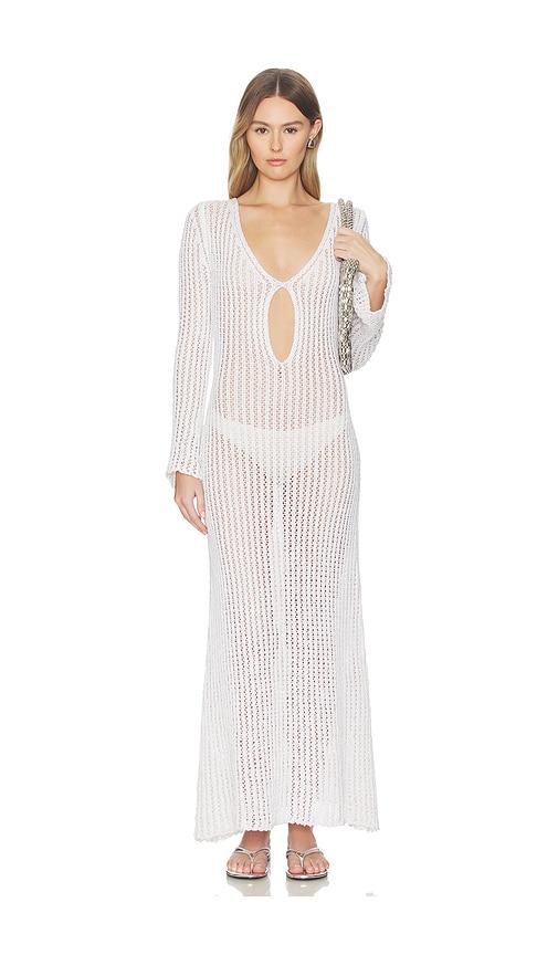 ASTA RESORT Fernanda Crochet Dress in White by ASTA RESORT