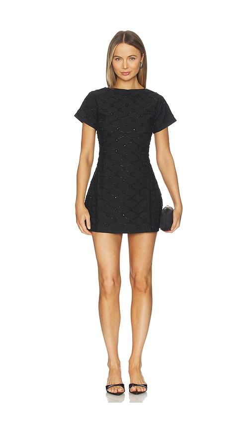 ASTA RESORT Mathilde Hand Beaded Mini Dress in Black by ASTA RESORT