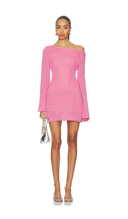 ASTA RESORT Maya Sleeved Mini Dress in Pink by ASTA RESORT