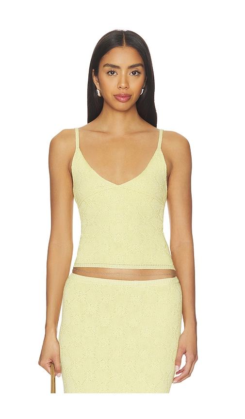 ASTA RESORT Pointelle Carolina Camisole in Lemon by ASTA RESORT