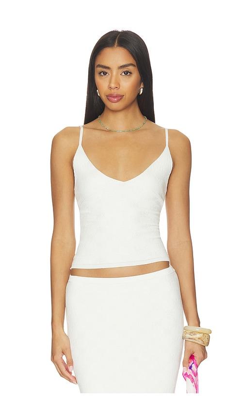 ASTA RESORT Pointelle Carolina Camisole in White by ASTA RESORT