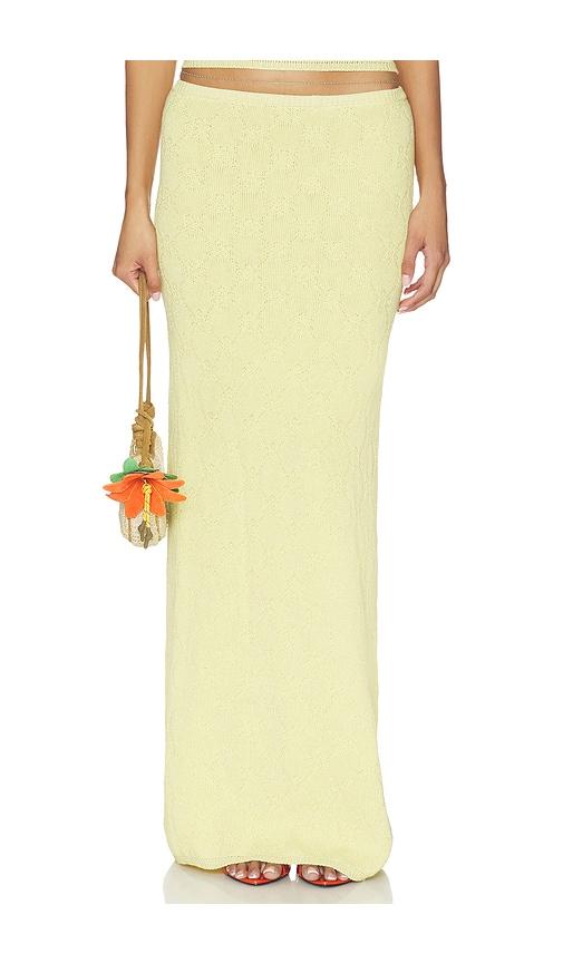 ASTA RESORT Pointelle Carolina Skirt in Lemon by ASTA RESORT