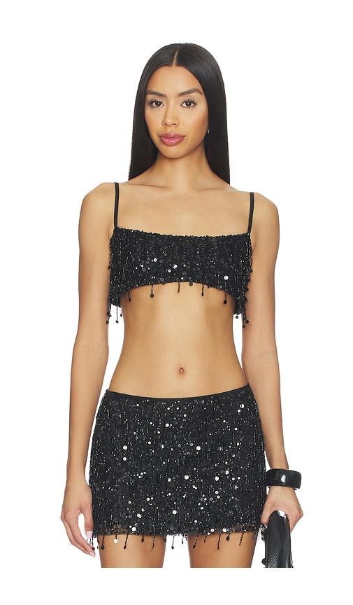 ASTA RESORT Yasmin Bralette Top in Black by ASTA RESORT