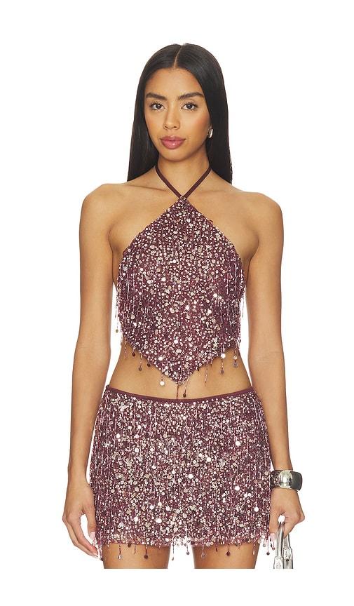 ASTA RESORT x REVOLVE Clair Camisole in Burgundy by ASTA RESORT